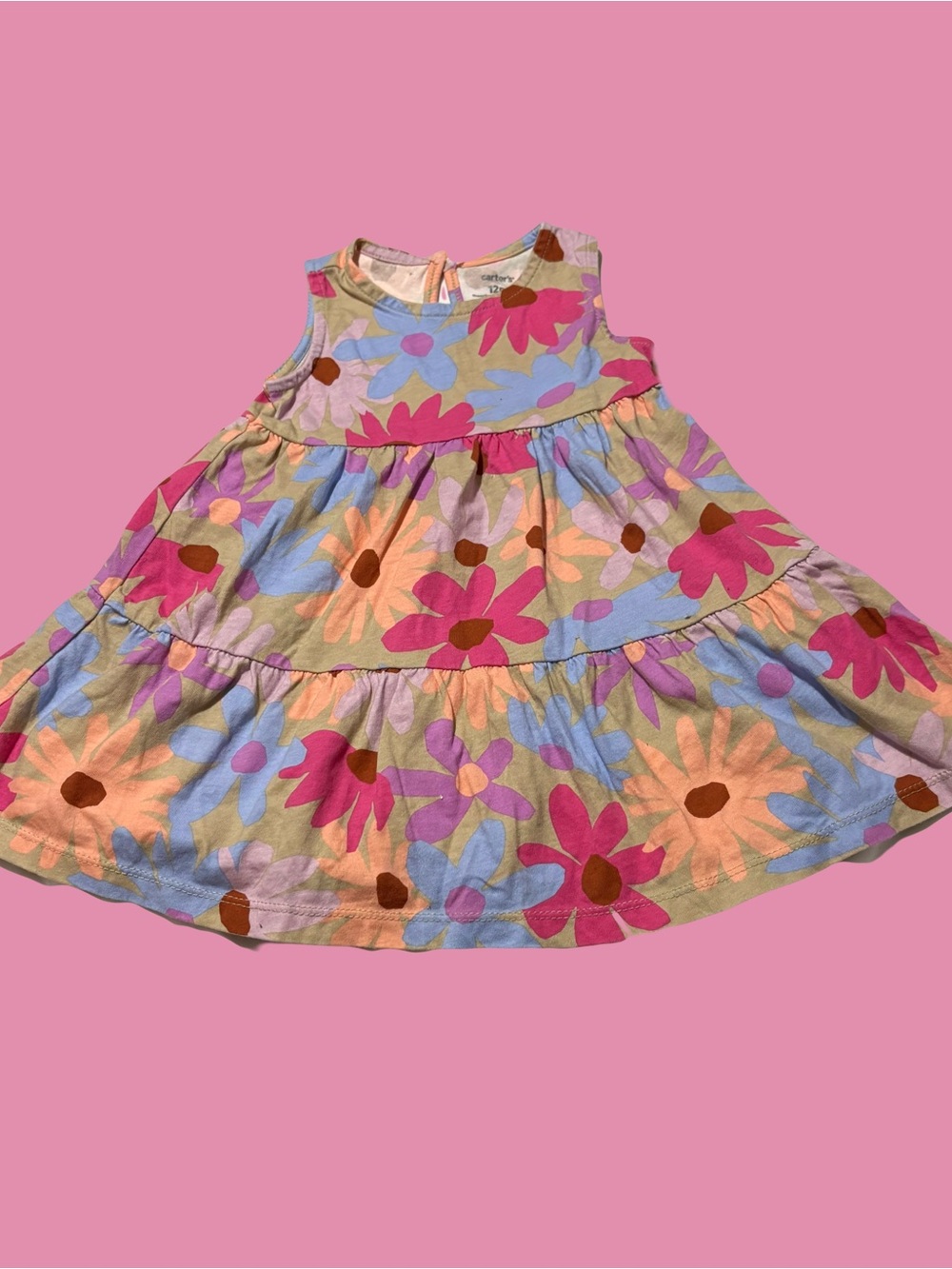 Carter's Multi-Color Floral Tiered Cotton Dress
